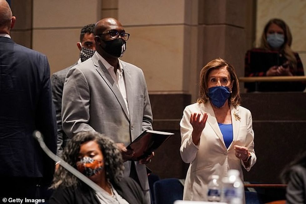 Speaker Nancy Pelosi escorted Philonise Floyd into the House Judiciary Committee hearing