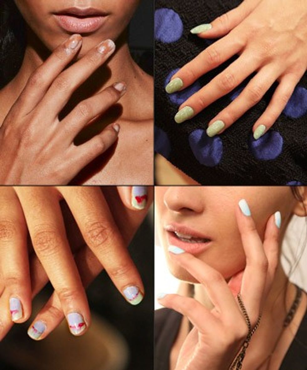 spring 2015 nail art watercolor