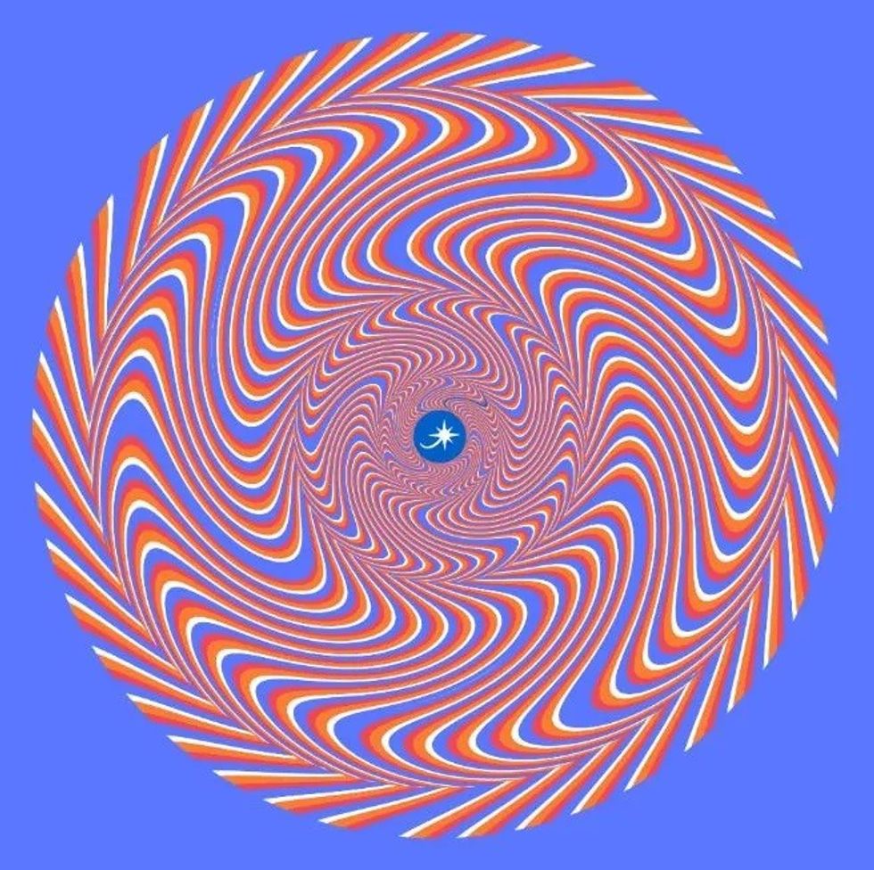 stare middle optical illusion eyes 763305605