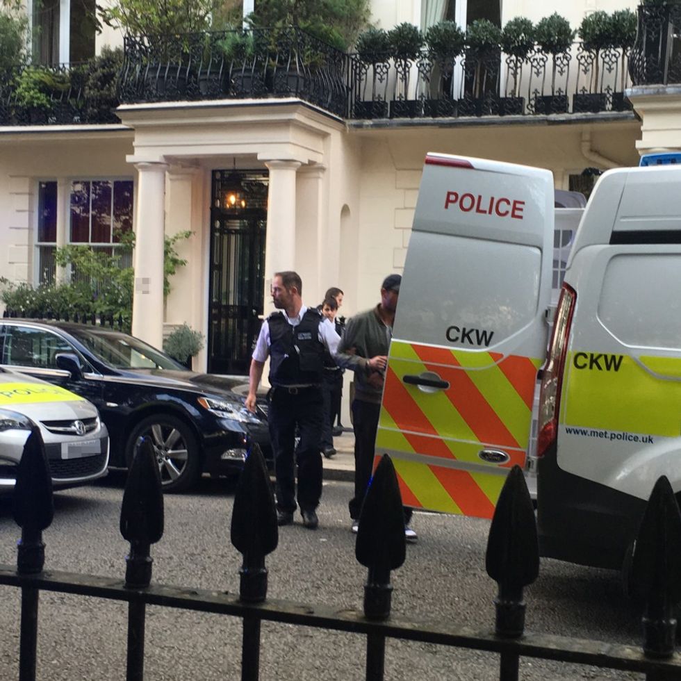 SUN EXCLUSIVE £££ DEAL Police arrest intruder at Jose Mourinho London home House number and number plates blurred
