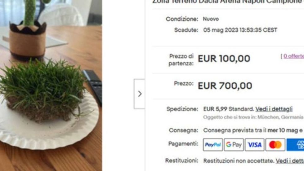 Tani një copë bari është renditur në eBay