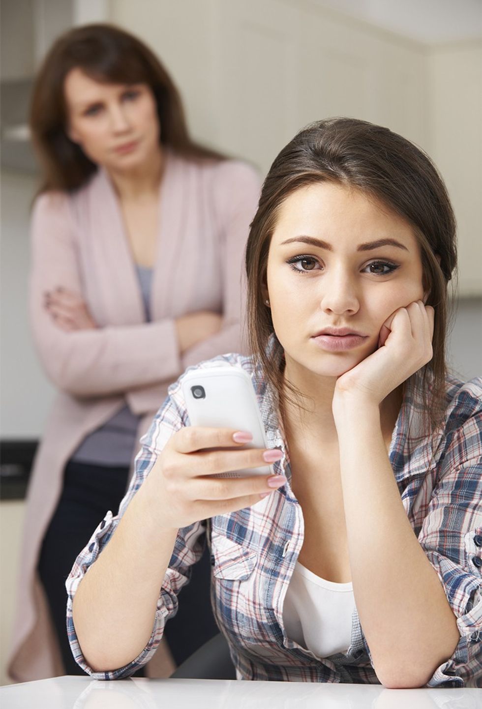 Teen zoned out mom upset