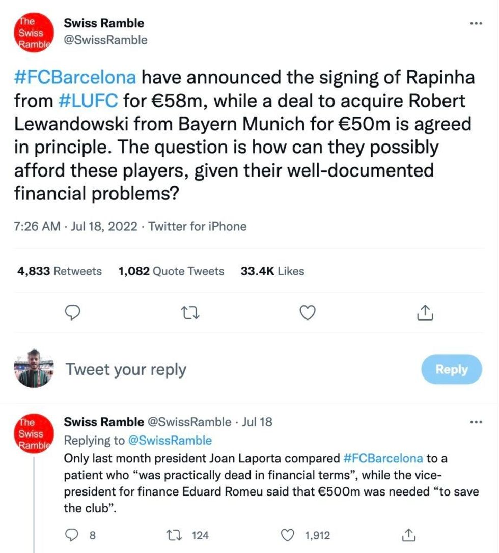 Tema në Twitter shpjegon situatën e Barcelonës.