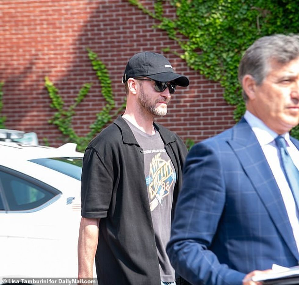 The 43-year-old star was pictured looking exhausted after his arraignment on Tuesday morning in Sag Harbor