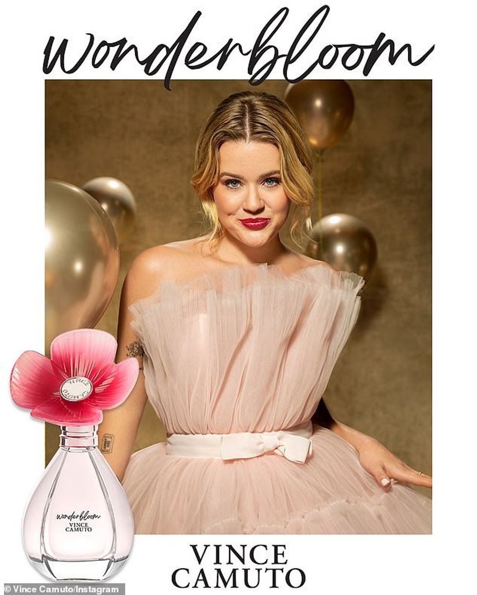 The advert read: 'Whether you're looking for your new signature scent or the perfect gift this holiday season, Vince Camuto has you covered. Explore the fragrance collection today at @macys'