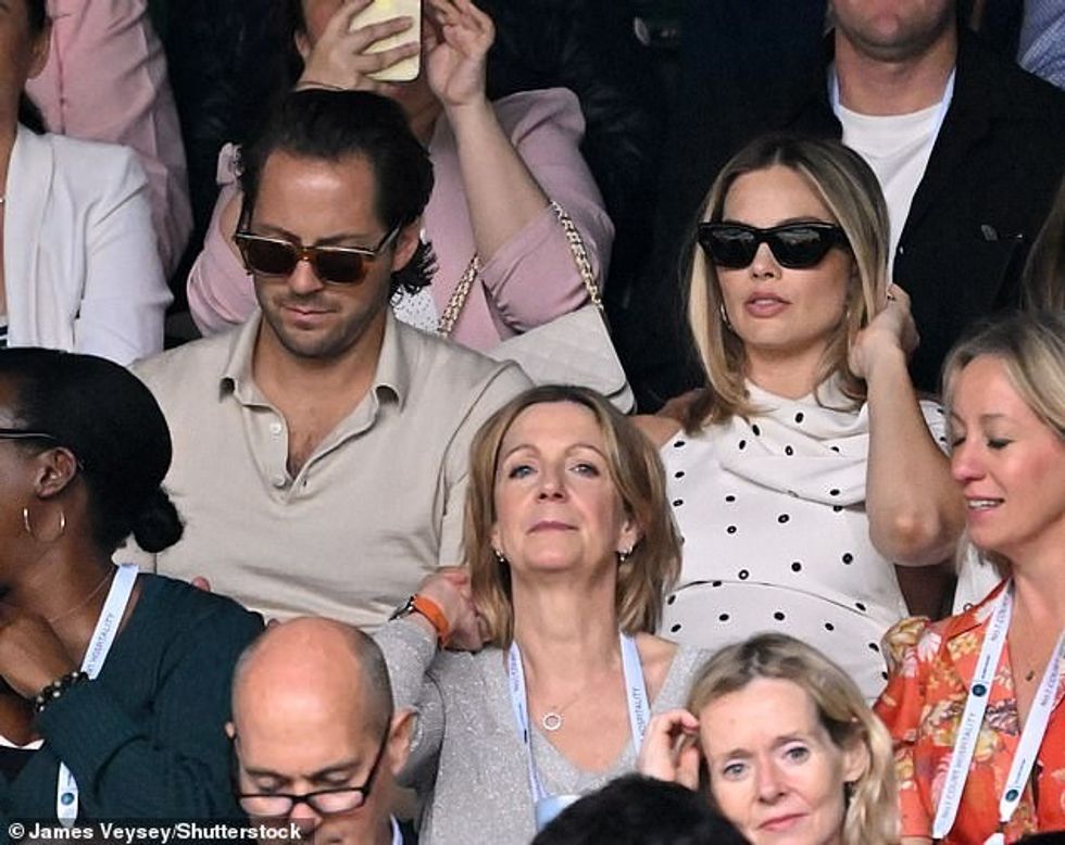 The couple were among a star-studded lineup in attendance on Centre Court
