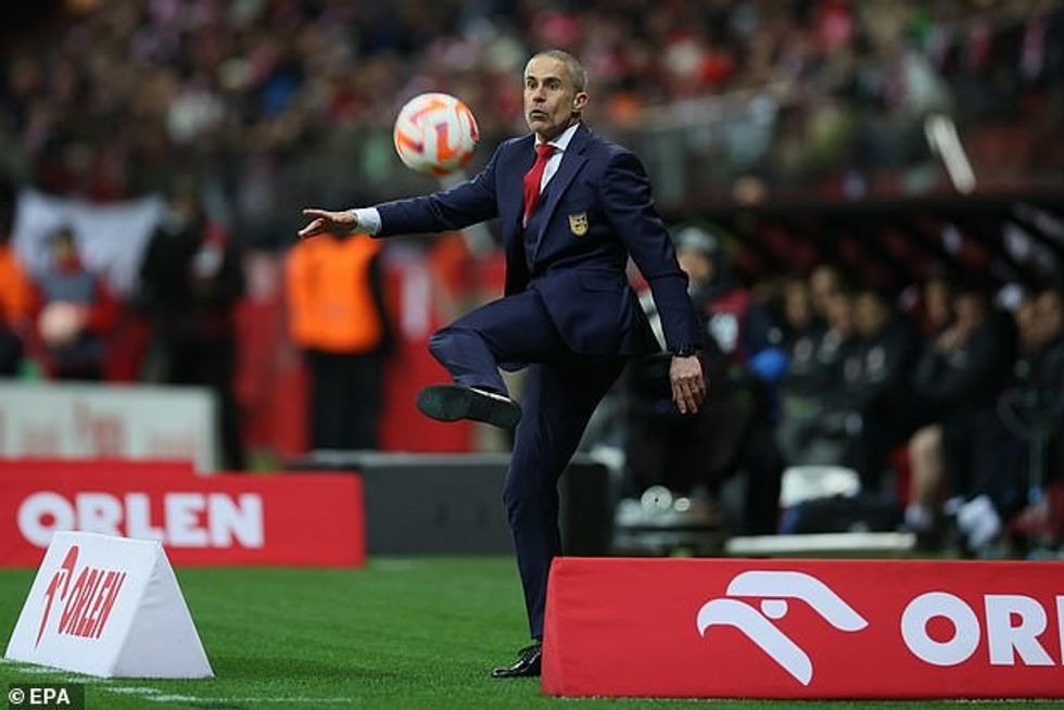 The former left-back showed no loss of technical control on the sidelines as Albania faced Poland in their opening Euro 2024 qualifying match