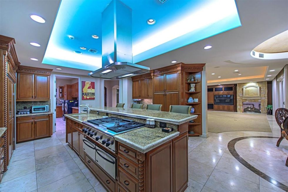 The gourmet kitchen.