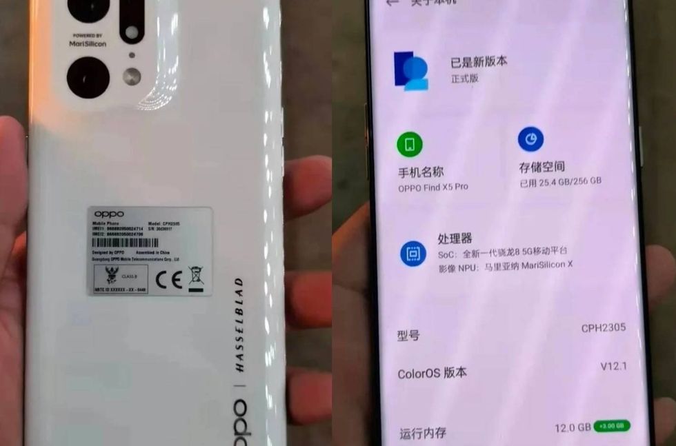 The OPPO Find X5 Pro is seen for the first