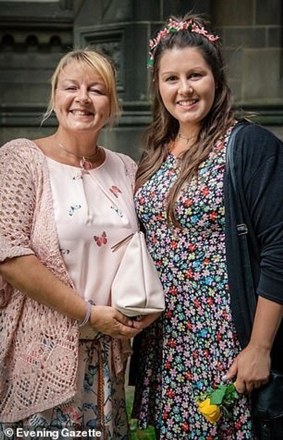 The pair pictured before the care home worker's hospital battle (right)