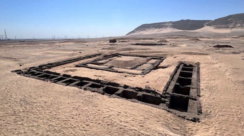The queen's burial chamber, which lies in the center of the complex, is surrounded by the secondary tombs of courtiers and servants.