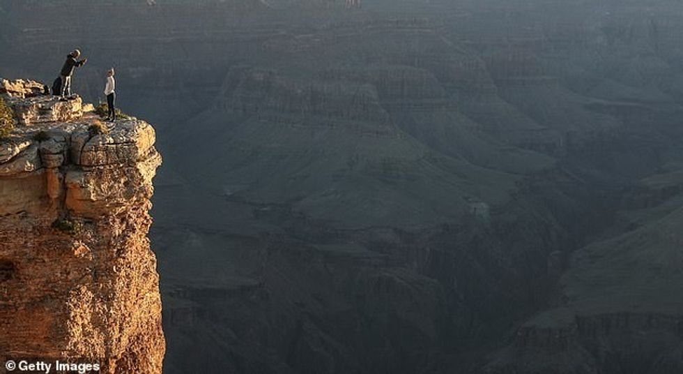 The South Rim, where Salgado Lopez died, is a popular spot for photos, particularly at sunset (stock image)