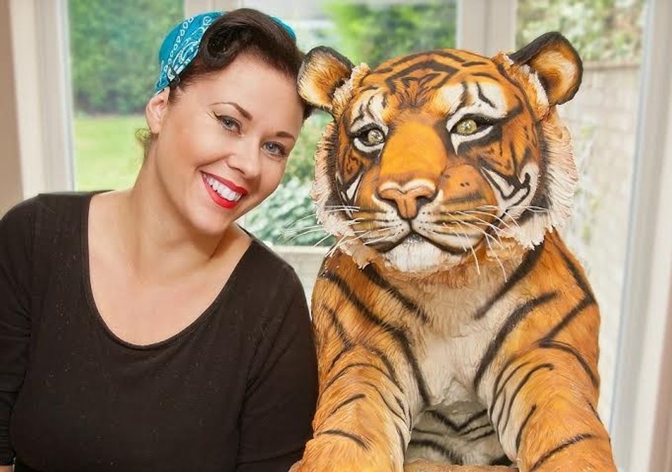 THESE amazingly realistic beasts are actually….cakes. They have been baked by bakers all over the world who have united to raise awareness of endangered species. The idea was cooked up by concerned baker Zoe Fox, 36, from Leicestershire, who called on fellow bakers across the globe to help her spread the conservation message. Mrs Fox, a mother of two, said: ‘There is not enough awareness about animal conservation - and I wanted to help try and improve that. ‘Otherwise our children are going to grow up in a world where these animals no longer exist.’ The amazing cakes are of all endangered species, such as the pygmy elephant, the black footed ferret, the Lowland gorilla and the Spanish Imperial Eagle, and even a life size tiger, crafted by Zoe herself. The cakes have been baked from a far across the globe as the USA, Australia and Malaysia. Mrs Fox, who runs her own cake business Sweet Foxylicious Cakes, said: ‘The tiger cake took over 300 hours to create. It took over the whole kitchen and its become a big part of our family life. ‘It was eventually eaten at a gala dinner in Birmingham, and my daughters named it Tony.’ The cakes have been created by more than 20 cake makers across the globe who have called themselves Bakers Unite to Fight. Mrs Fox added: ‘I want to raise global awareness of the plight of these great creatures. There are so many wild animal species now at the risk of extinction and if we don’t do something about it now, then they will be gone for good and we won’t be able to bring them back.’ Pictures via:- Lucy Laing