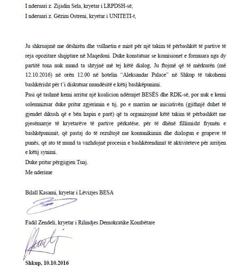 Thirrja per bashkepunim Bilall Kasami