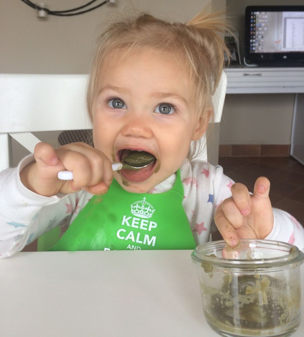 toddler spinach applesauce