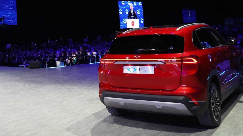 togg c suv production start ceremony on october 29 2022 at the plant in gemlik turkey