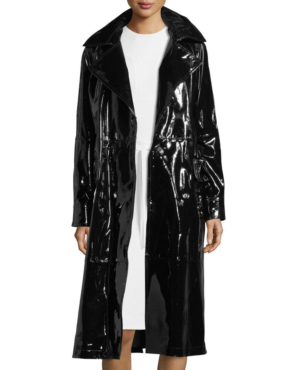 tom ford BLACK Patent Leather Trench Coat