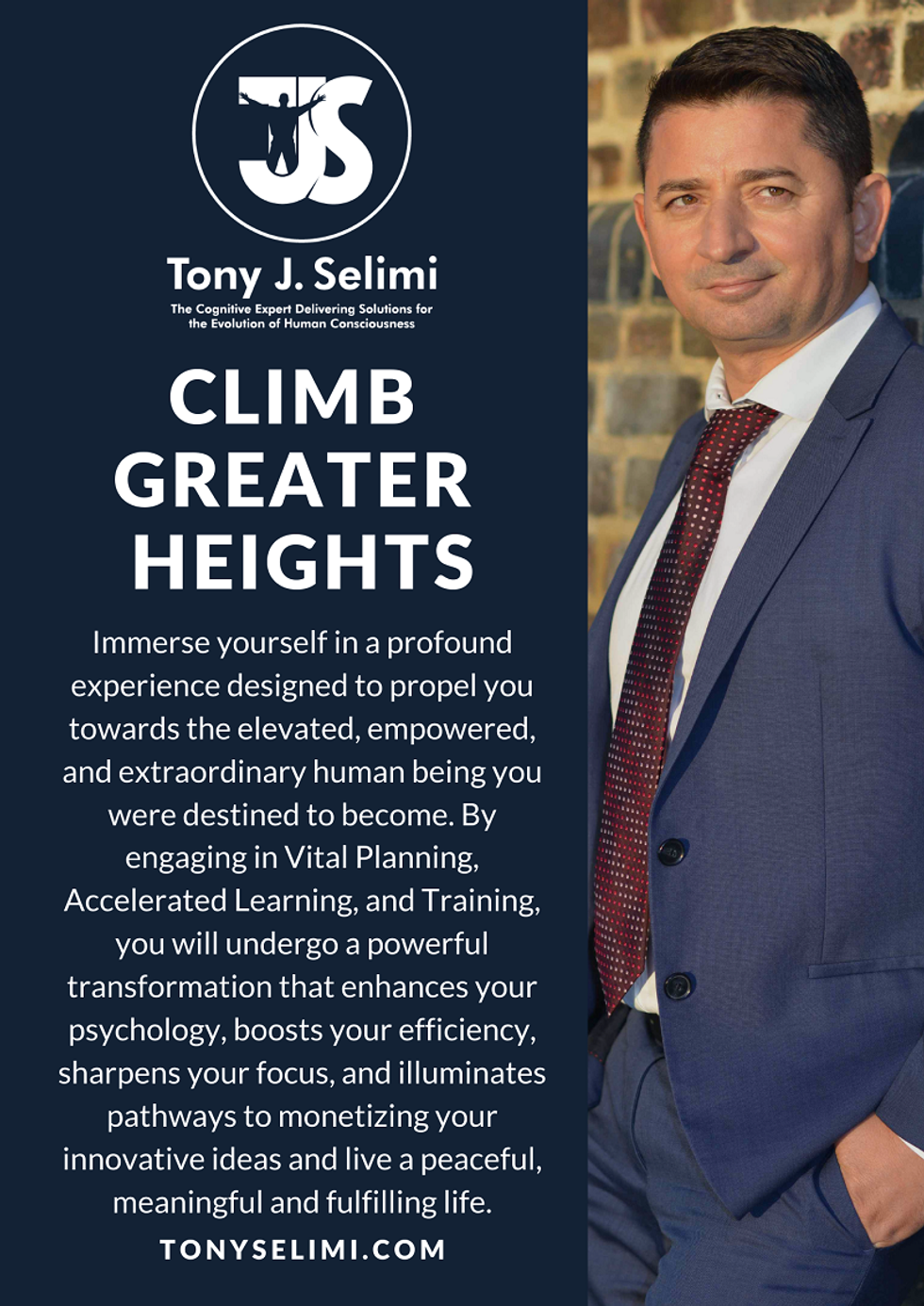 Tony J Selimi Climb Greater Heights Vital Planning to Maximise Your Power Potential and Purpose