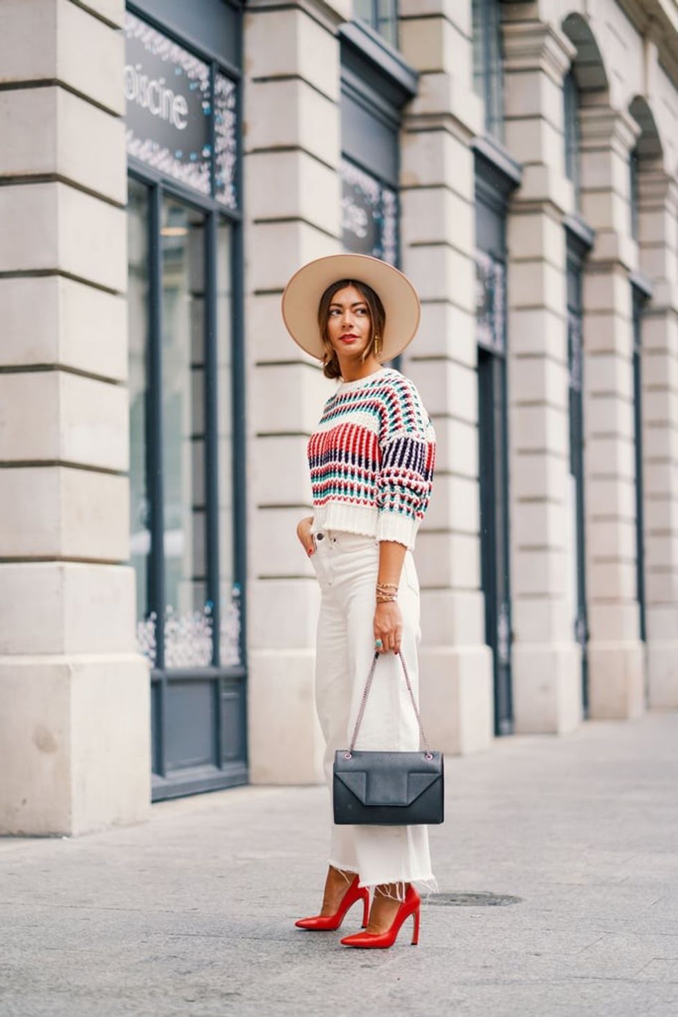 Top Relaxed Combo Off Statement Hat