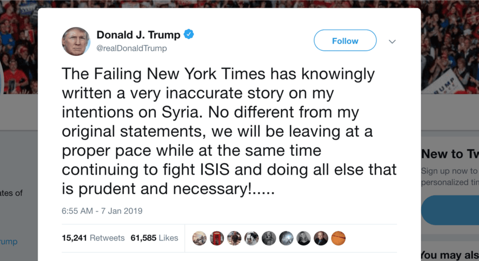 trump tweet syria