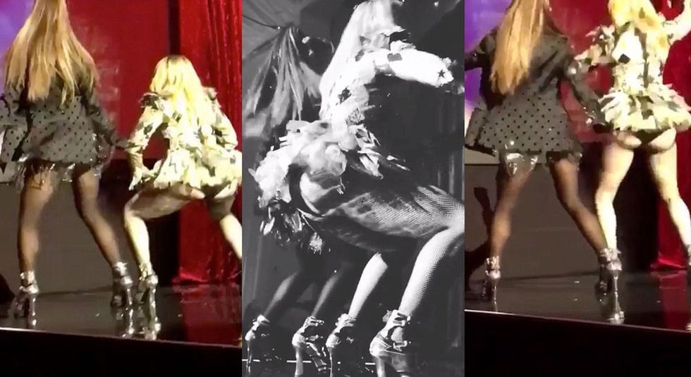 ‘Twerk’ i dyfishtë i Maddonas dhe Ariana Grandes