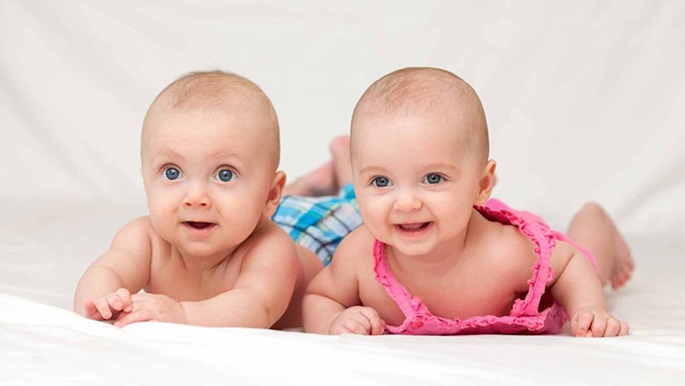 twin boy girl infants