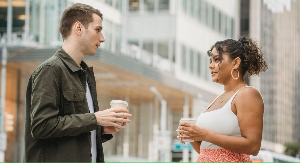 two people meeting for the first time