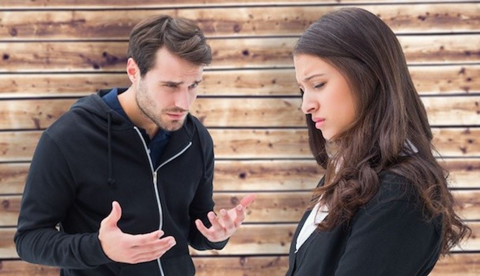 Unhappy Couple Disclosing Secrets Infidelity