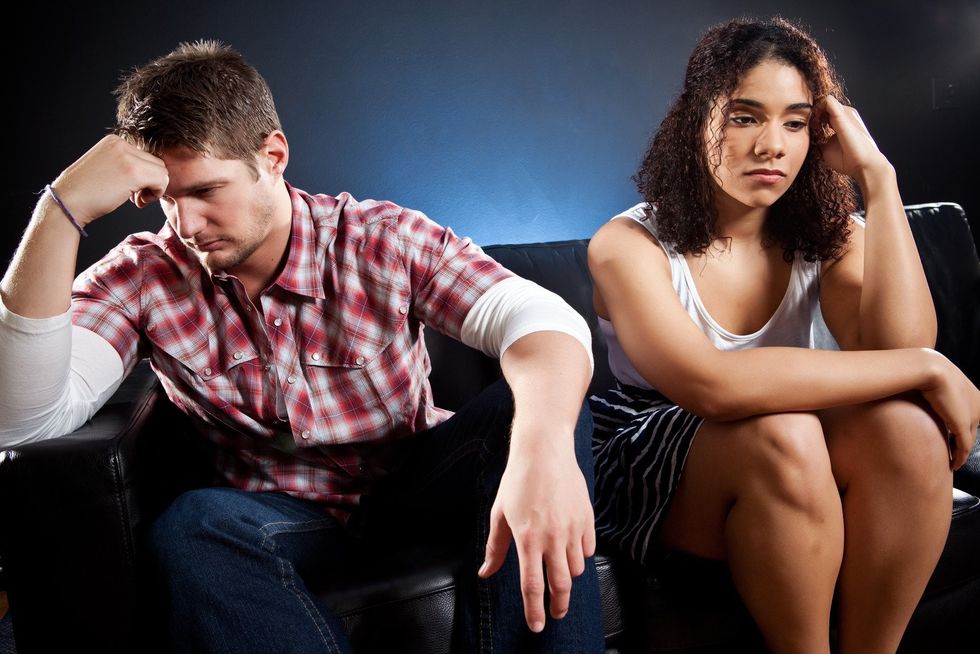 unhappy couple