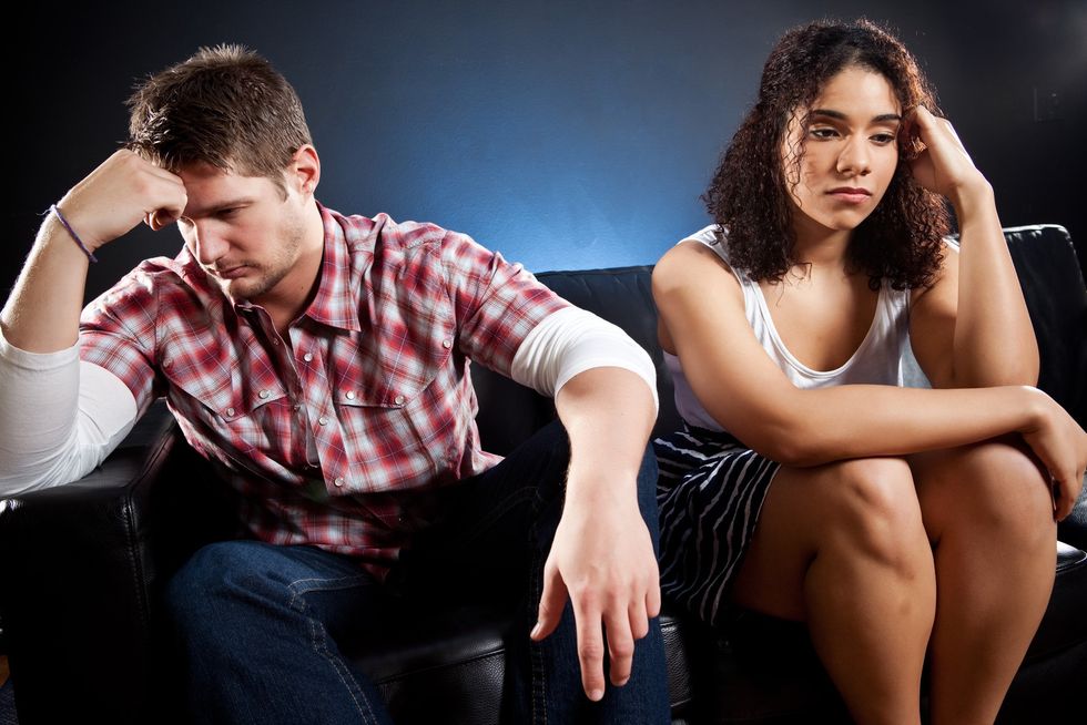 unhappy couple