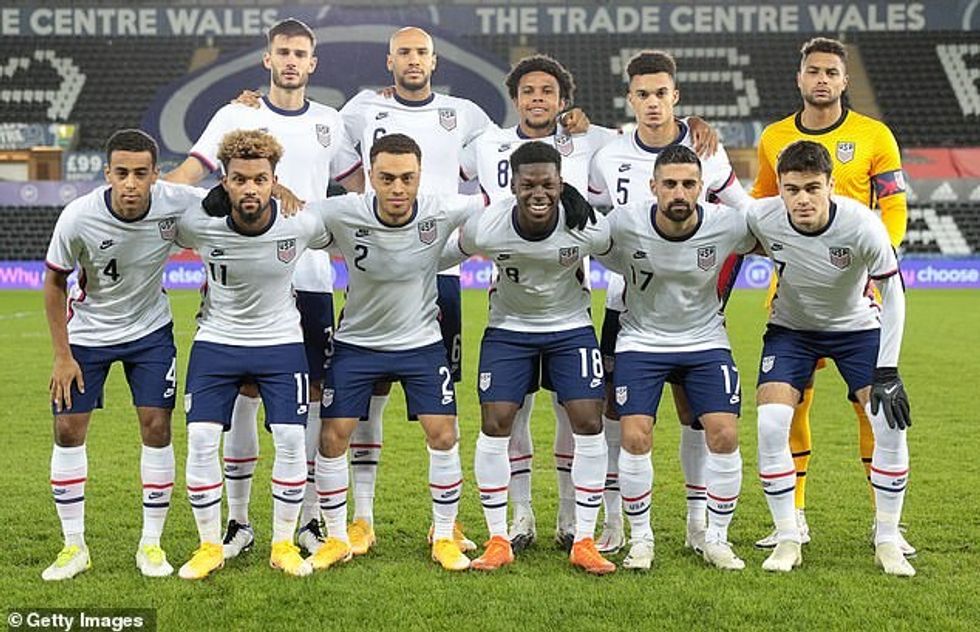 United States men's national team starting eleven before a game between Wales and USMNT at Liberty Stadium on November 12, 2020 in Swansea. The men have been playing under the terms of a CBA that expired in December 2018