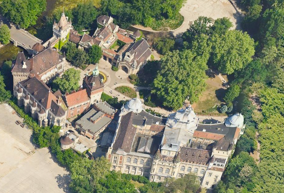 Vajdahunyad Castle Budapest Arial Photo Google Maps