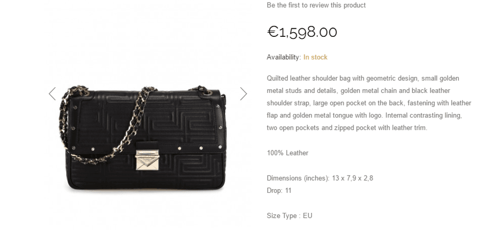 Versace Couture quilted shoulder bag Accessories Woman