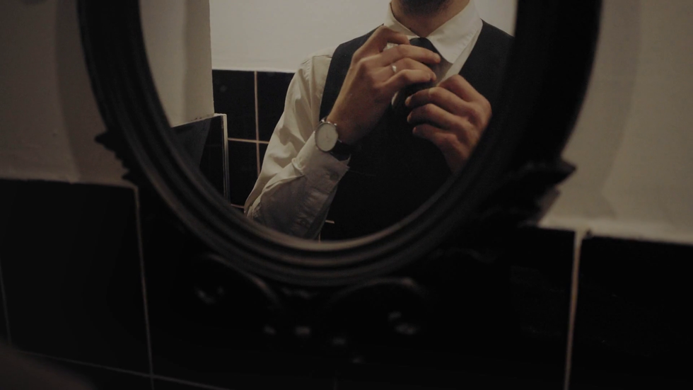 videoblocks mirror reflection of elegant and stylish vinta