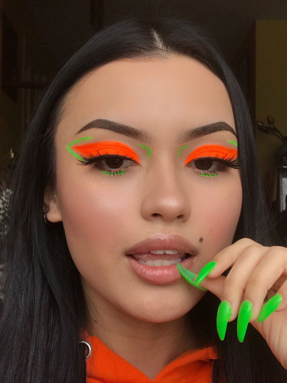 viral neon makeup edited
