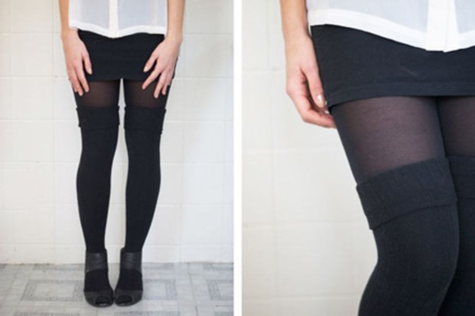 Vishni çorape të gjata pa u dukur si nxënëse foto 2