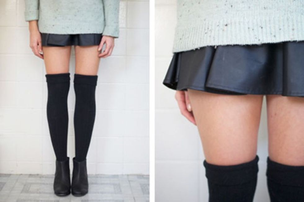 Vishni çorape të gjata pa u dukur si nxënëse foto 5