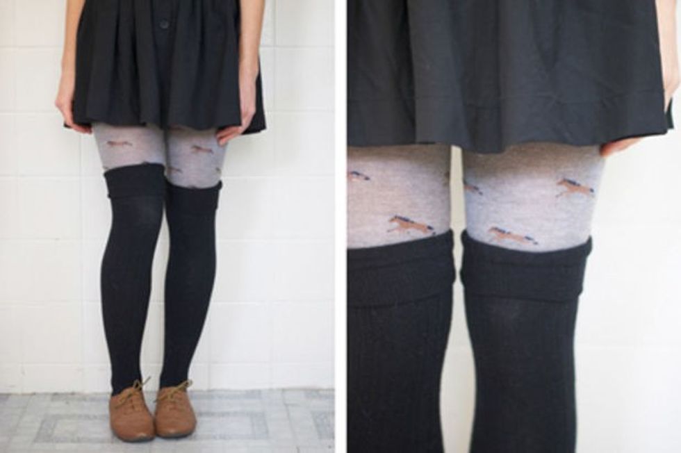 Vishni çorape të gjata pa u dukur si nxënëse foto 6