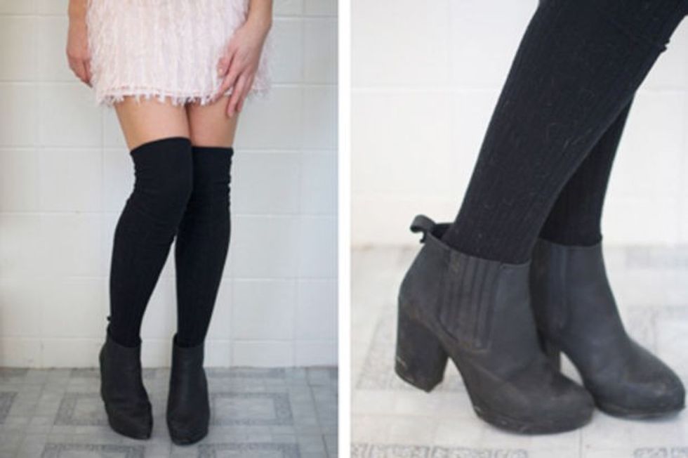 Vishni çorape të gjata pa u dukur si nxënëse foto 7