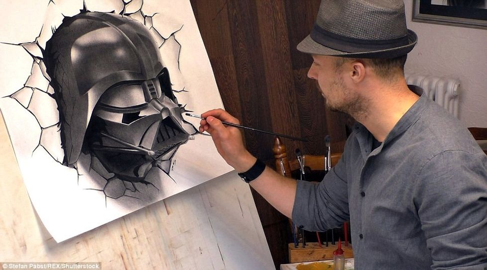 Vizatimet tredimensionale që duket sikur kanë dalë nga sipërfaqja foto 4