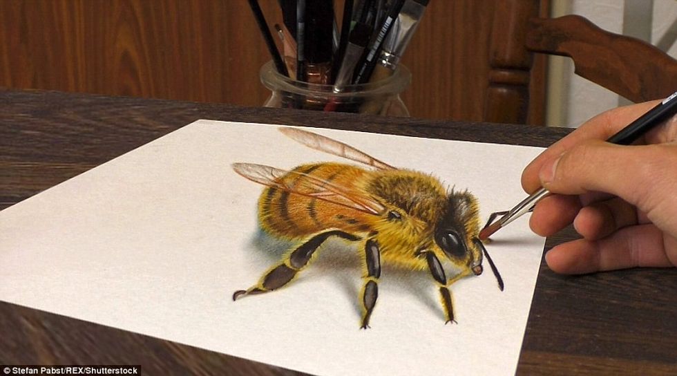 Vizatimet tredimensionale që duket sikur kanë dalë nga sipërfaqja foto 9