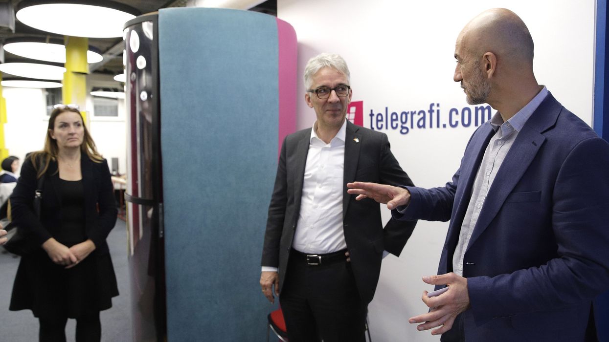 Ambasadori gjerman Rainer Rudolph viziton Telegrafin Ambasadori gjerman Rainer Rudolph viziton Telegrafin