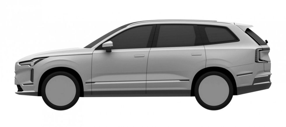 Volvo EX90 revealed by patent filing