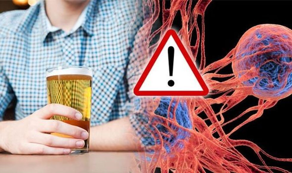 WARNING Drinking too much alcohol can lead to THREE different types of cancer 1057910
