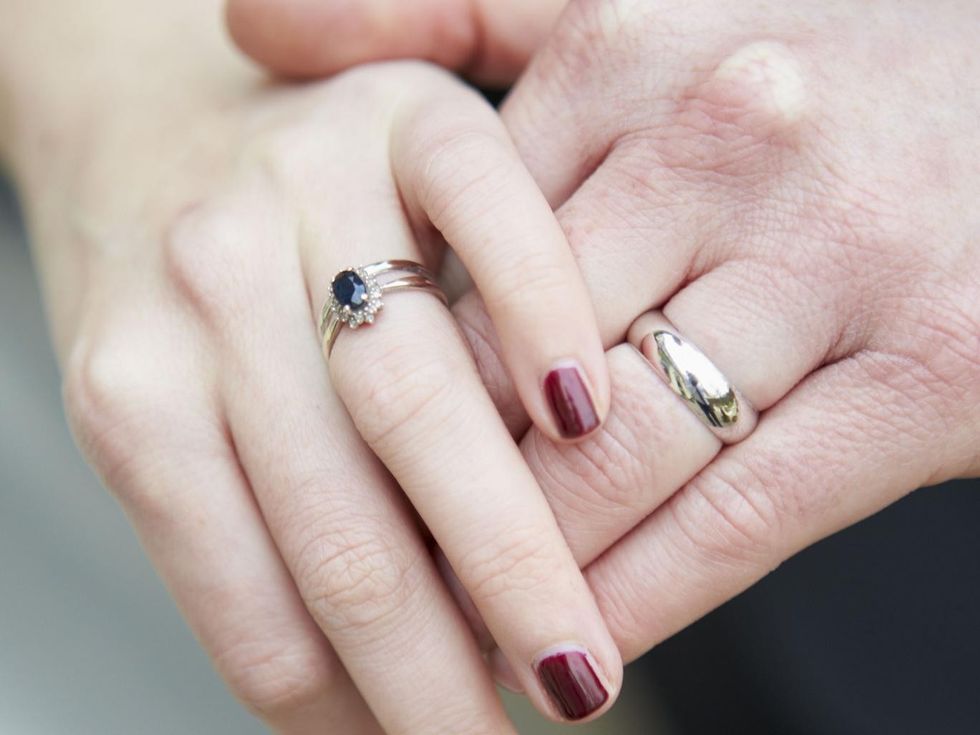 wedding rings marriage married man woman hand 0