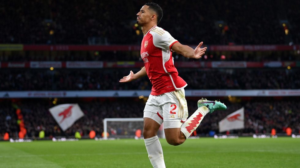 william saliba arsenal fc v burnley fc premier league