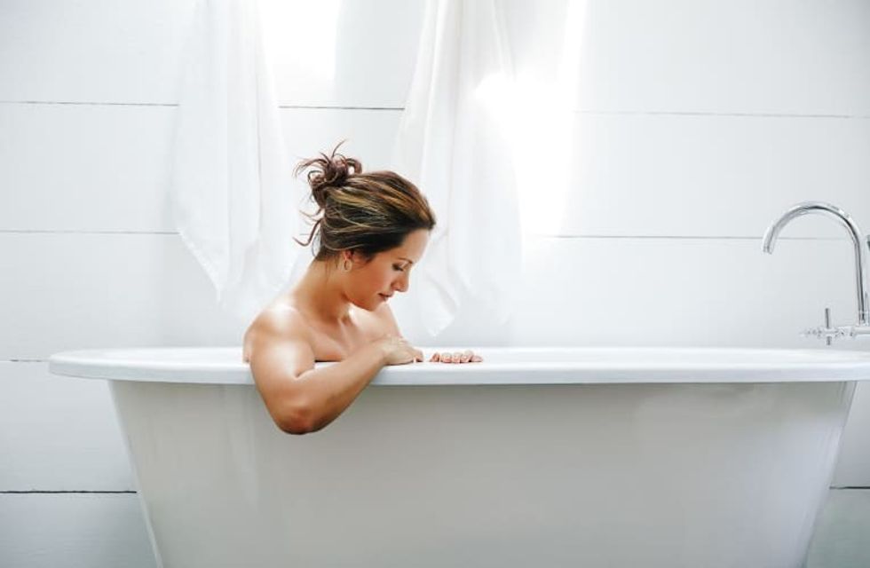 woman in bath