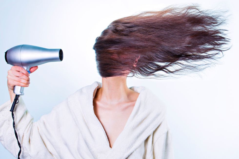 woman morning bathrobe bathroom1