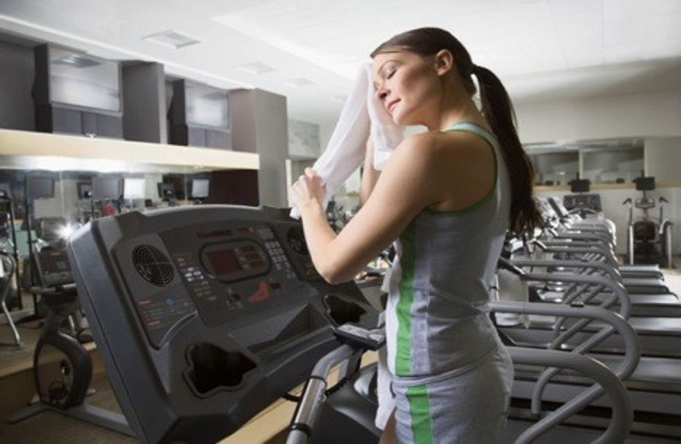 woman on treadmill