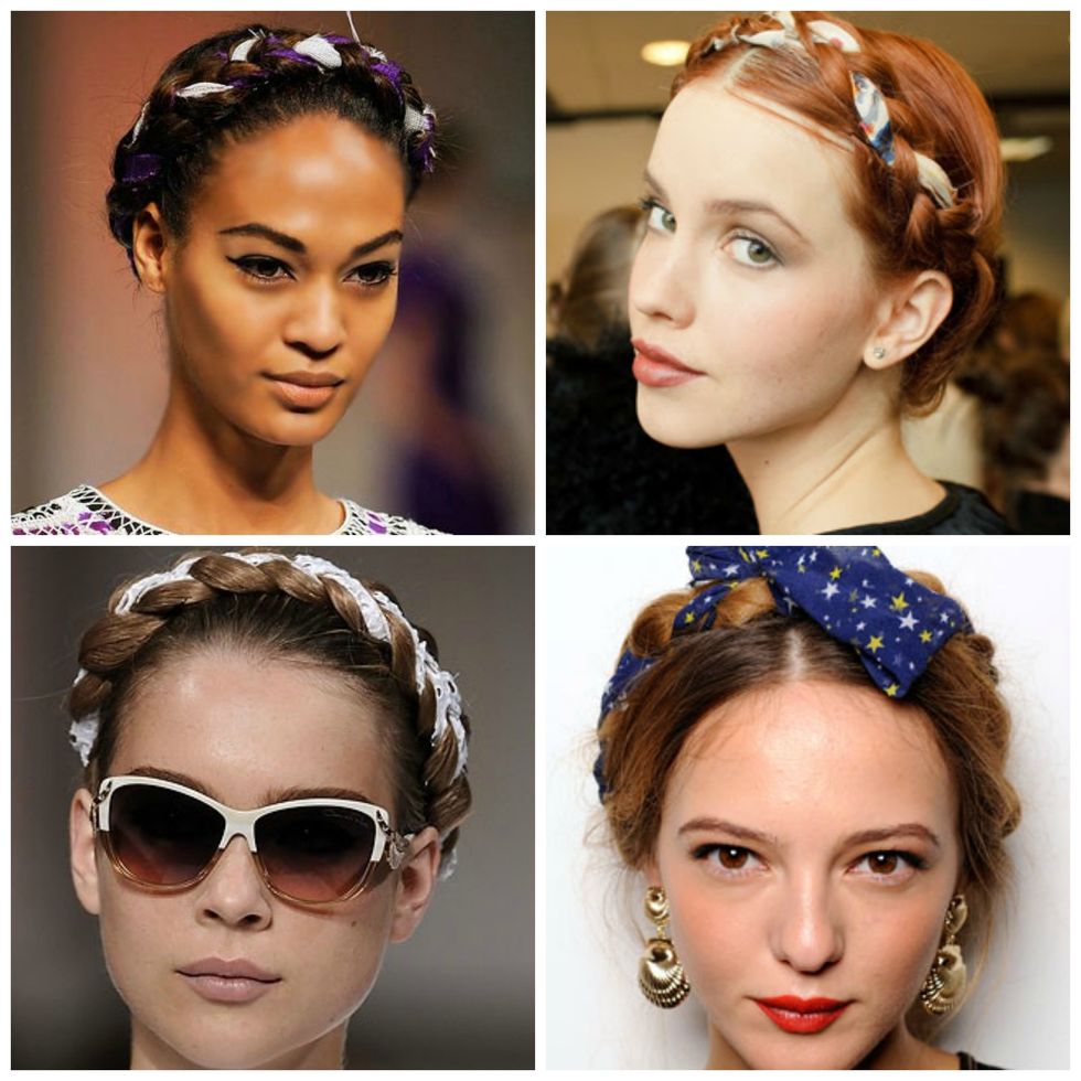 Woven Milk Maid Braid Crown Braid Head Scarf1